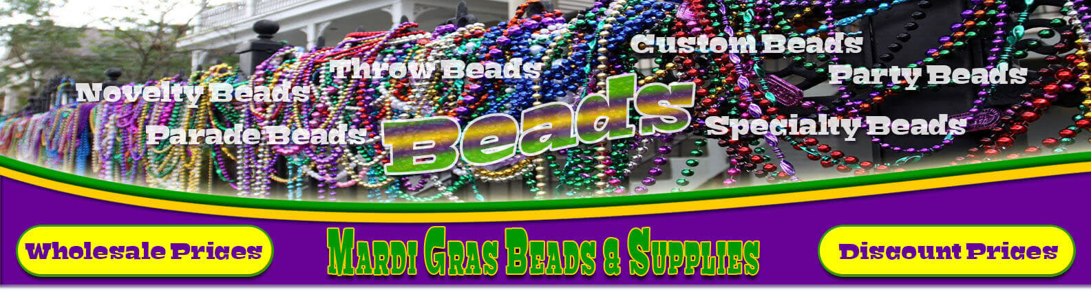 Mardi Gras Beads  for All Holiday Parades & Parties!