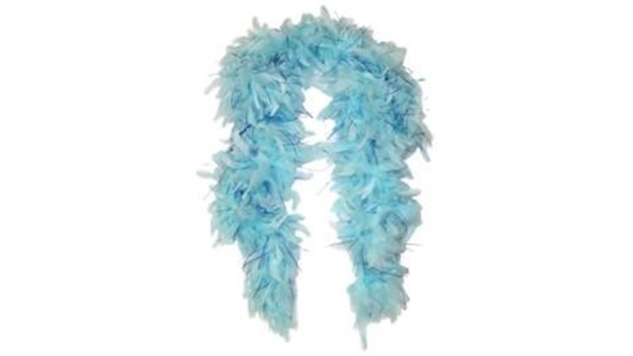 Light Blue Feather Boas with BlueTinsel