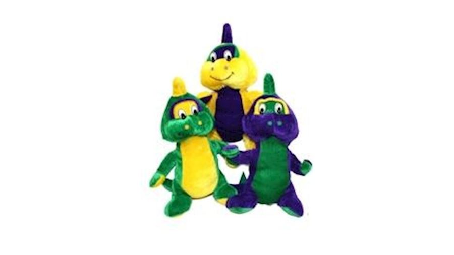 9in Mardi Gras Plush Dragon