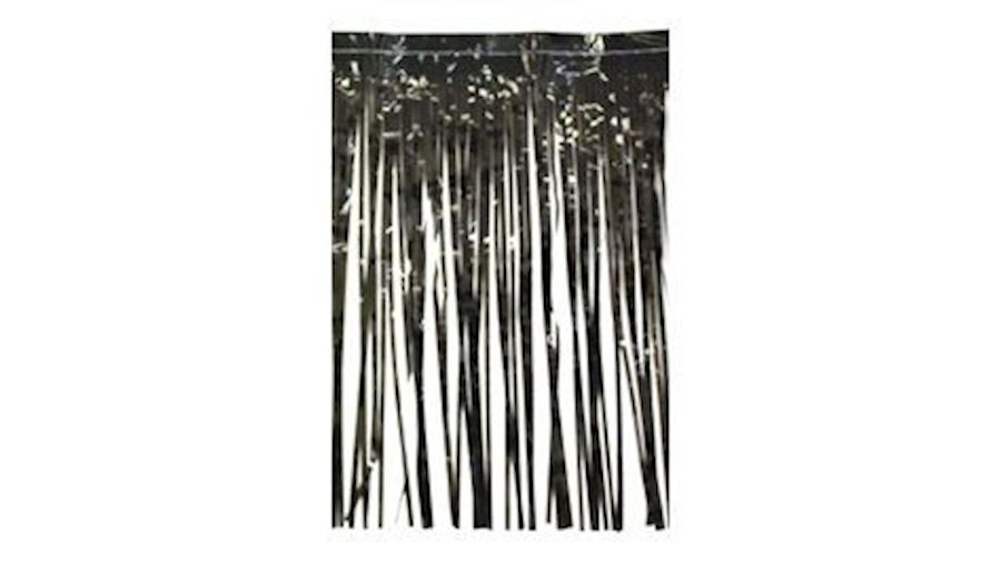 10ft Wide x15in Drop Black Fringe-EA