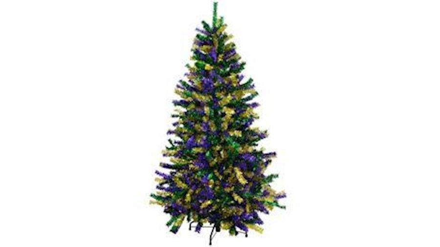 6 1/2 ft Metallic Mardi Gras Tree {wreath}