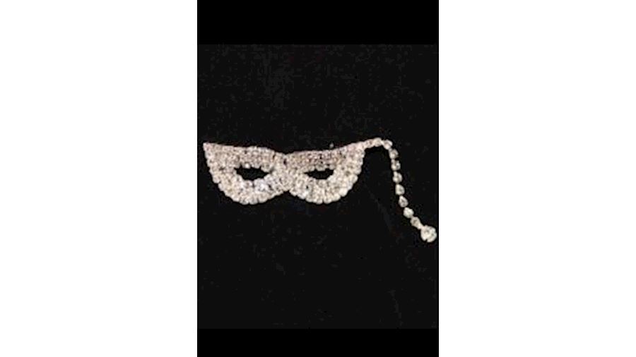 2in Silver Eye Mask Brooch/ Pin