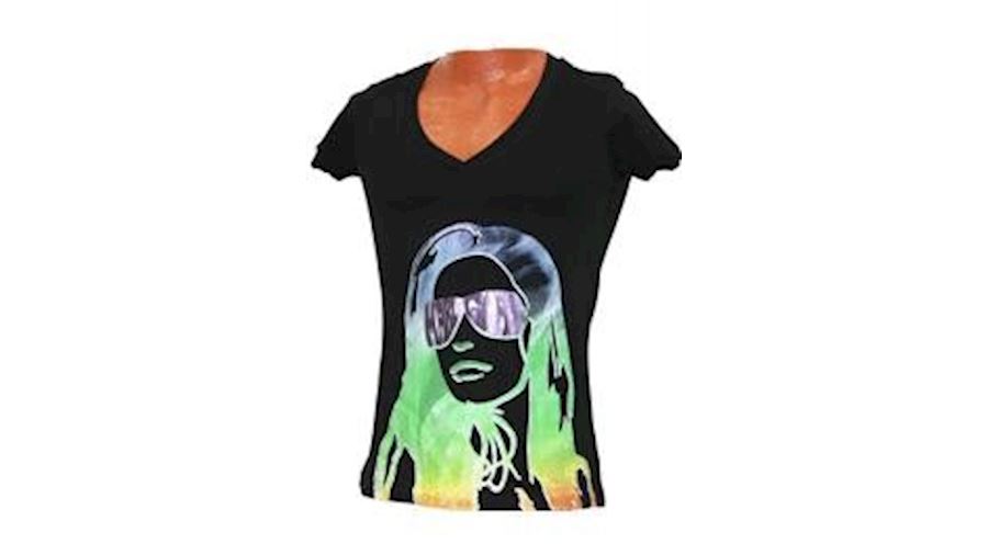 Women Mardi Gras T-Shirt W/Short Sleeve Size Mediu