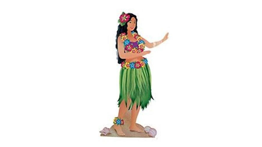 25in Wide x 5ft Tall Hula Girl Luau/ Hawaiian Card