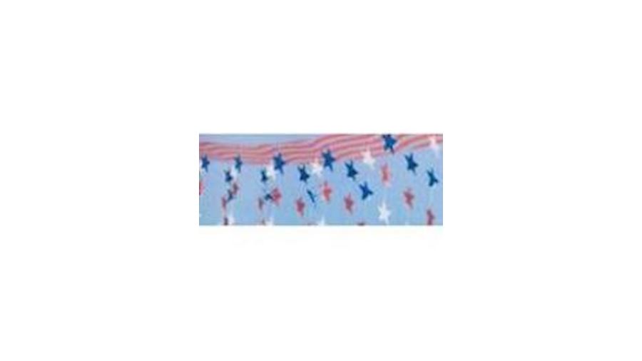 12ft x 12in Patriotic Star/ Stripe Foil Ceiling De