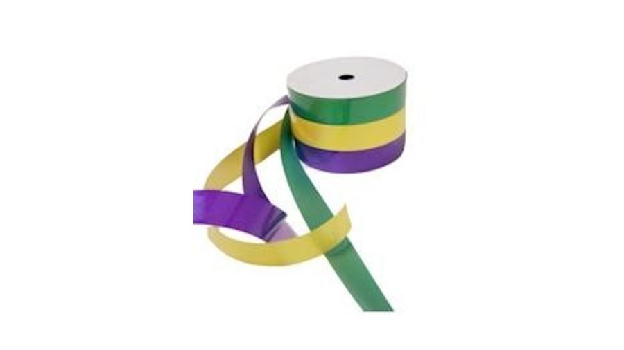 18mm x 10yd Purple/ Green/ Gold Matte Finish Tripl