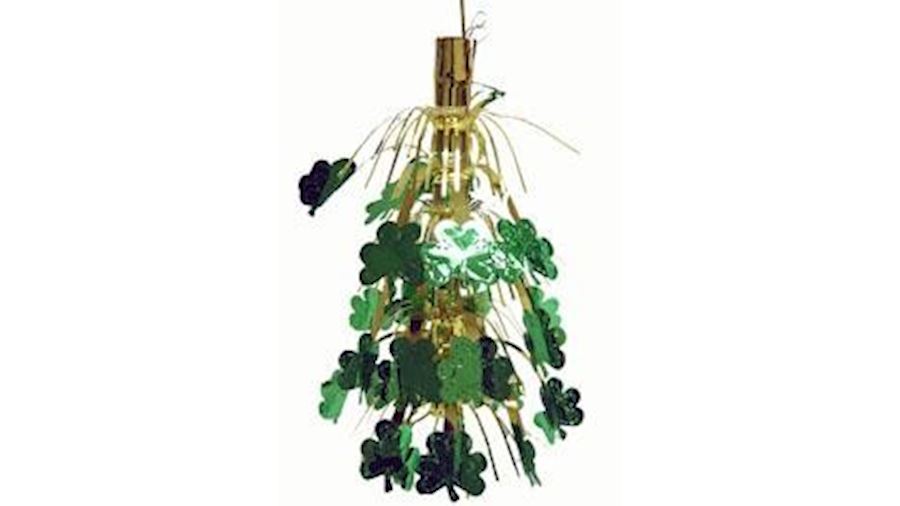 18in St Patricks Day Metallic Gold w/ Green Shamro