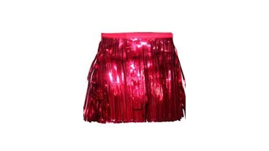 60ft x 12in Red Metallic Fringe