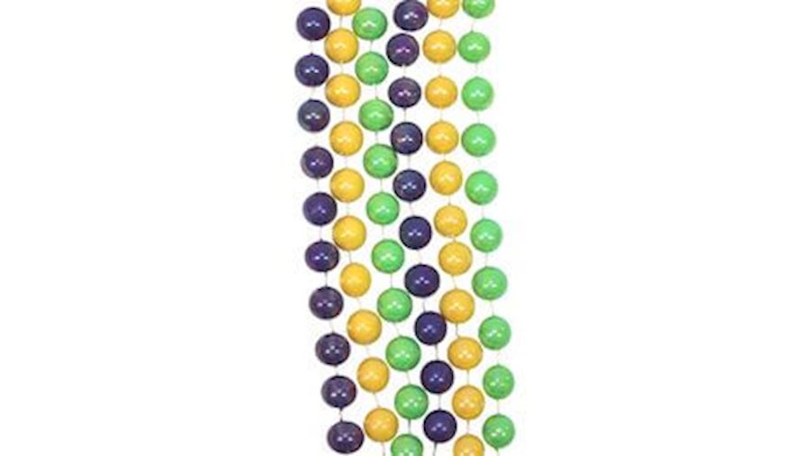 48in 12mm Purple/ Green/ Gold Opaque AB Beads{thro