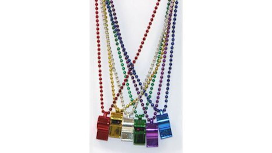 Whistle Necklace: Assorted Colors {sport beads, fo