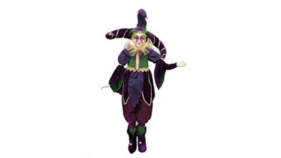 4ft Mardi Gras Jester Standing Doll