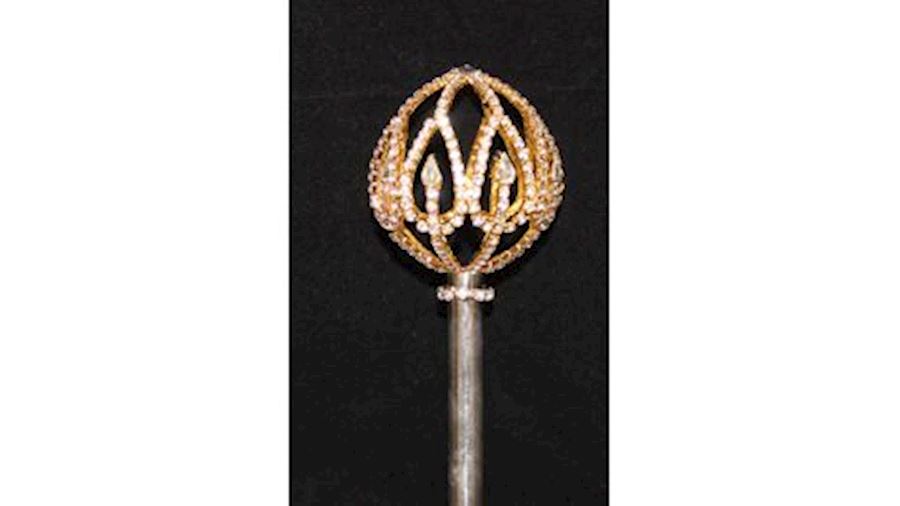 19in Long Gold Rhinestone Scepter