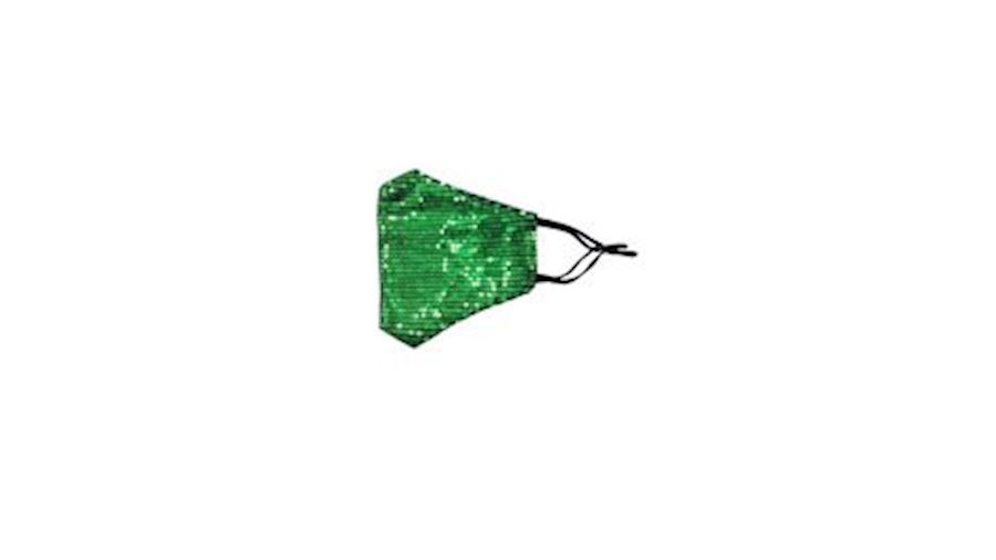 Green Sequin Protective Face Masks-EA