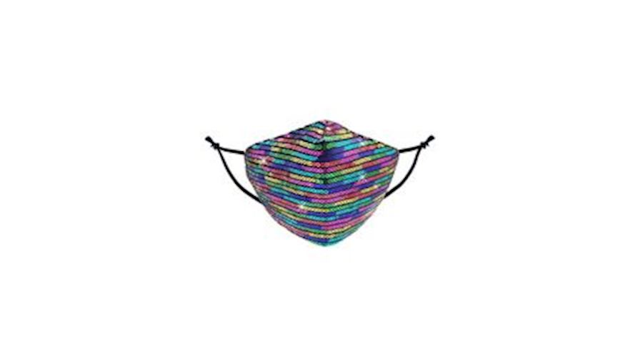 Rainbow Colors Sequin Protective Face Masks-EA