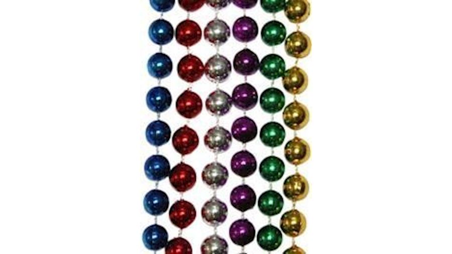 10mm 42in Assorted Color Mardi Gras Beads{42in, 42