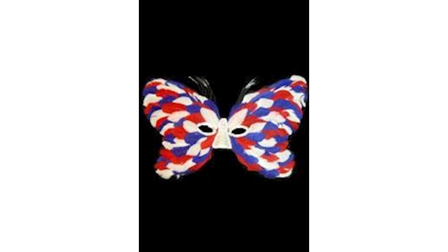 10in x 13in Butterfly Shaped Freedom Feather Mask