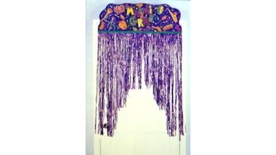 3ft x 4.5ft Mardi Gras Mania Door Curtain