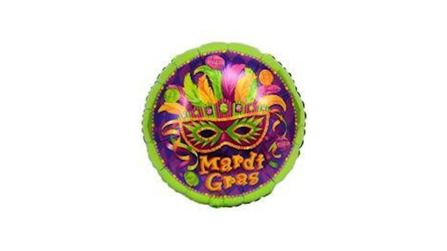 18in Mardi Gras Masquerade Mylar Balloons