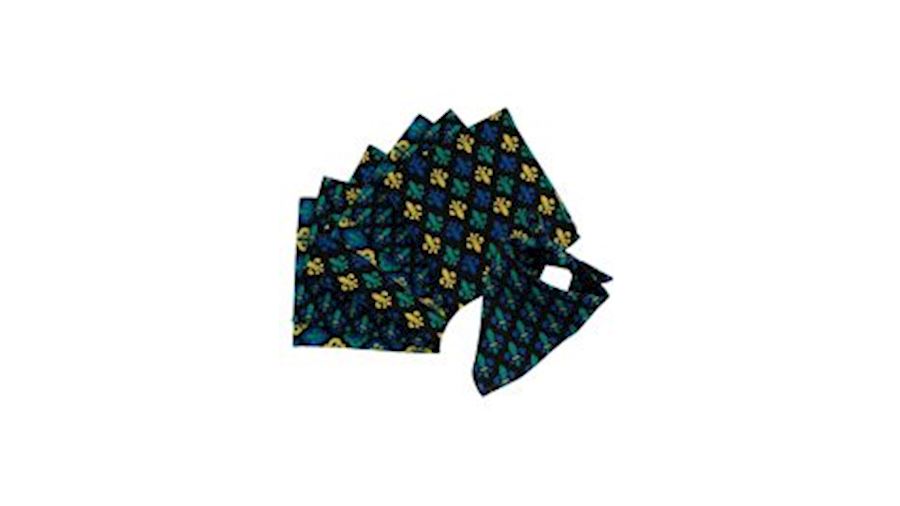 20in x 20in Mardi Gras Bandanas with Fleur de lis 