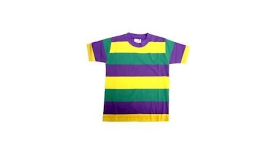 Childrens Medium Short Sleeve Mardi Gras Rugby Shi