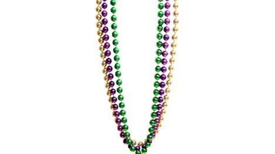 18mm 60in Purple, Green, Gold Beads{throw}-BG