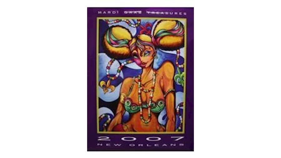 Mardi Gras Treasures 2007 New Orleans Poster 20in 