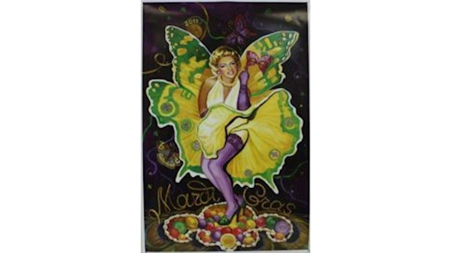 16 1/2 in Wide x 25in Long Mardi Gras 2011 Poster