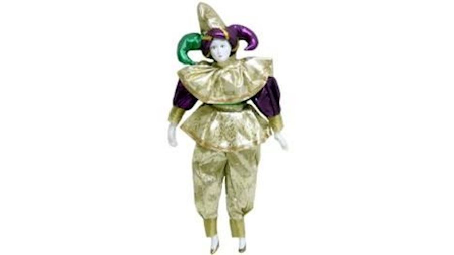 19in x 6in Mardi Gras Doll