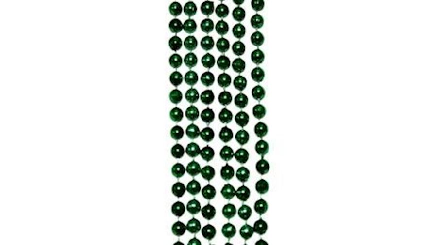 7mm 42in Metallic Green Beads{42in, 42 inch, 42 in