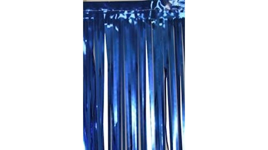 10ft x 15in Blue Metallic Fringe-EA