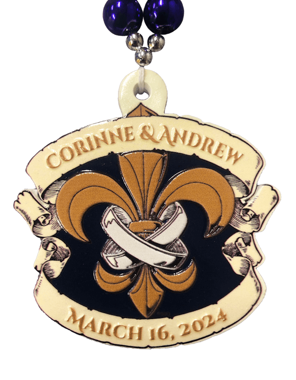 Corinne & Andrew wedding medallion