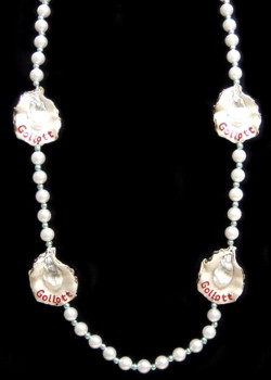 Custom beads with four oyster medallions