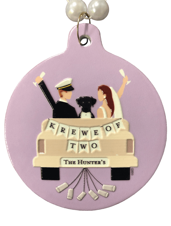 The Hunters "Krewe of two" wedding medallion