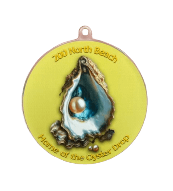 200 North Beach flashing medallion