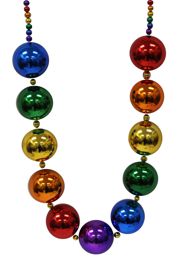 Big Balls Necklace: 60mm Rainbow Colors 