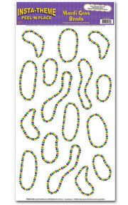 Mardi Gras Beads Peel N Place Stickers/ Clings