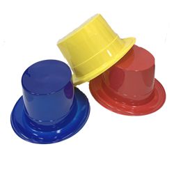 5in Tall Assorted Plastic Top Hat