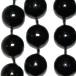 48in 16mm Round Black Beads