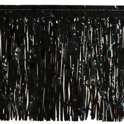 29in x 14ft Metallic Black Table Skirt