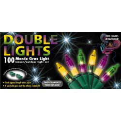 33ft 100 Count Double Mardi Gras Lights 