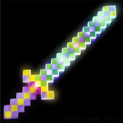 24in Light Up Mardi Gras Pixel Sword