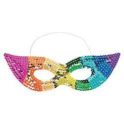 Rainbow Colors Sequin Mask