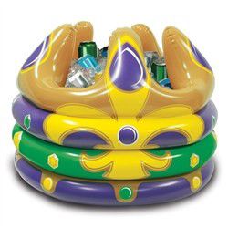 Inflatable Mardi Gras Crown Cooler