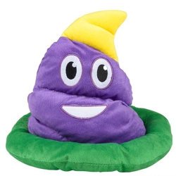 Mardi Gras Emoticon Poop Hat
