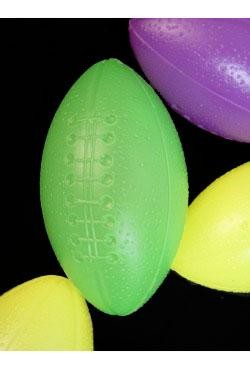 4in Assorted Purple Green Yellow Plastic Football