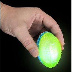 3in Assorted Colors Light-up Spiky Footballs/ Sports Bounce Balls 