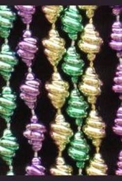 48in Metallic Purple/ Green/ Gold Small Seashell Beads