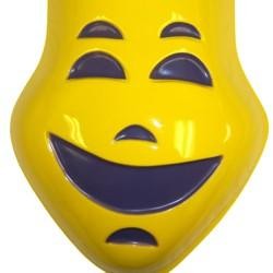 9in x 11in Yellow Comedy Face Wall Masks 