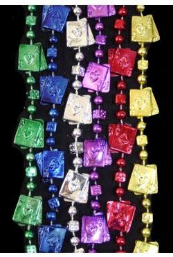48in Metallic 6 Assorted Color Casino w/ Dice/ Card Beads