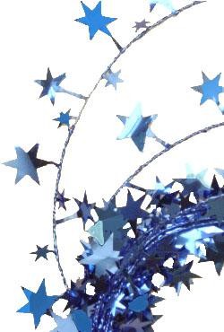18ft Metallic Blue Star Wire Garland